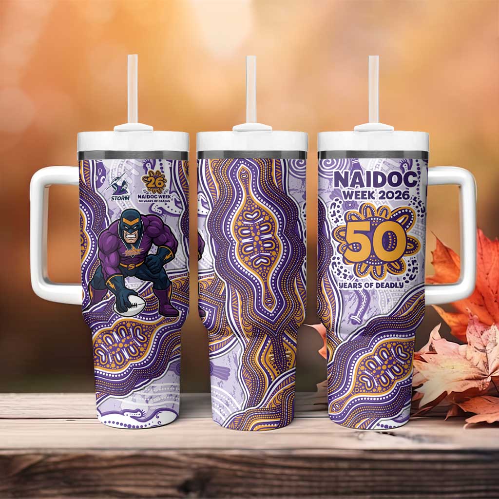 Melbourne Storm NAIDOC Week 2026 Tumbler With Handle First Nations of Australia Aboriginal Mascot Rugby
