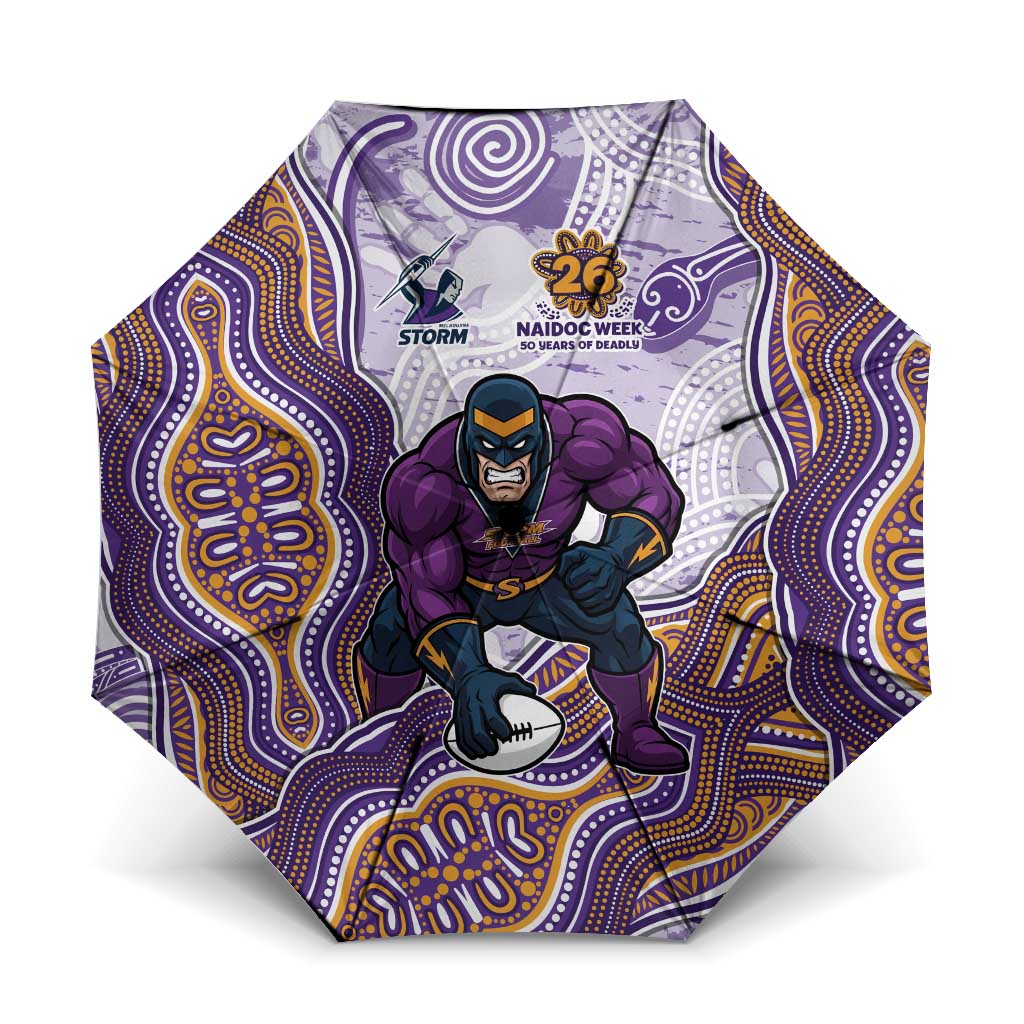 Melbourne Storm NAIDOC Week 2026 Umbrella First Nations of Australia Aboriginal Mascot Rugby