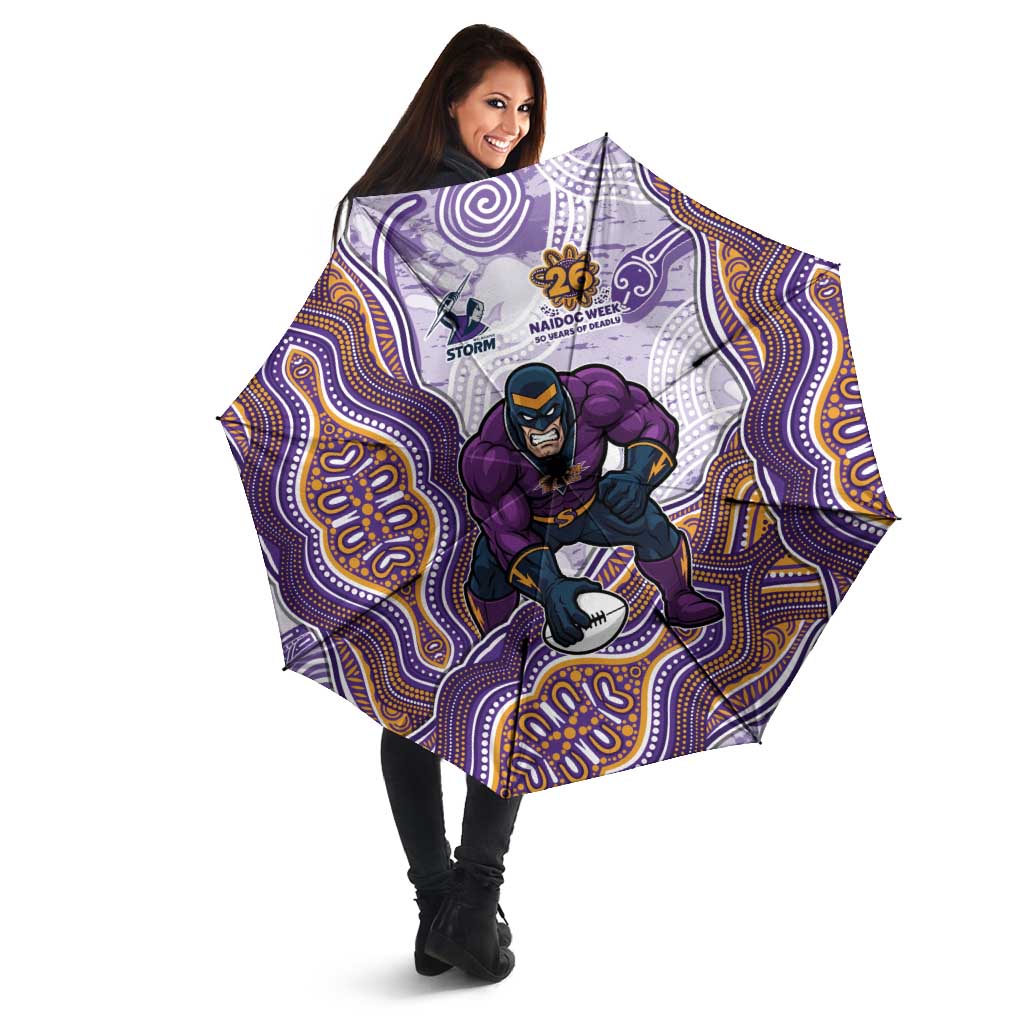 Melbourne Storm NAIDOC Week 2026 Umbrella First Nations of Australia Aboriginal Mascot Rugby