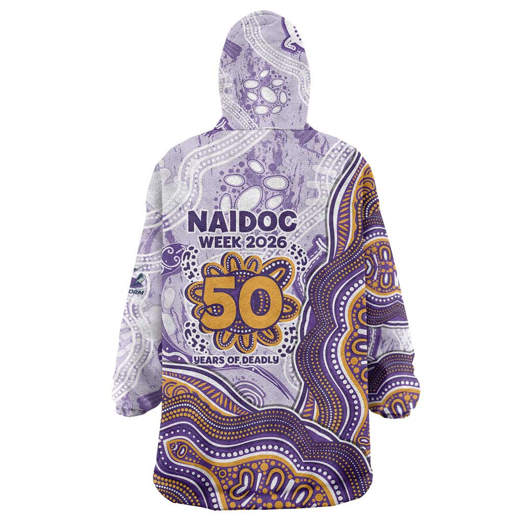 Melbourne Storm NAIDOC Week 2026 Wearable Blanket Hoodie First Nations of Australia Aboriginal Mascot Rugby