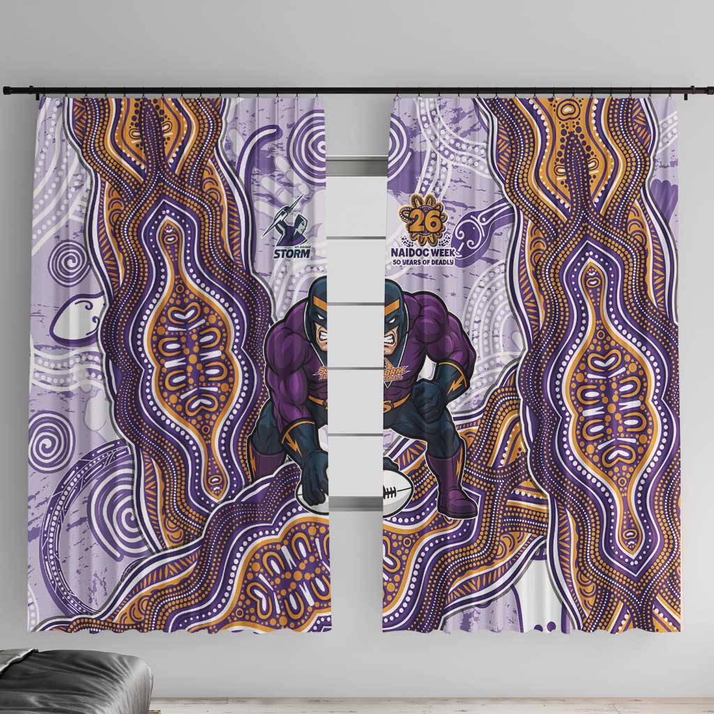 Melbourne Storm NAIDOC Week 2026 Window Curtain First Nations of Australia Aboriginal Mascot Rugby