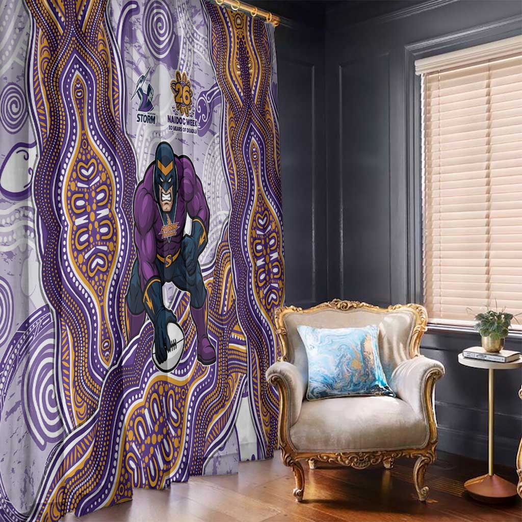 Melbourne Storm NAIDOC Week 2026 Window Curtain First Nations of Australia Aboriginal Mascot Rugby