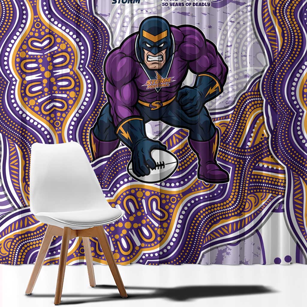 Melbourne Storm NAIDOC Week 2026 Window Curtain First Nations of Australia Aboriginal Mascot Rugby