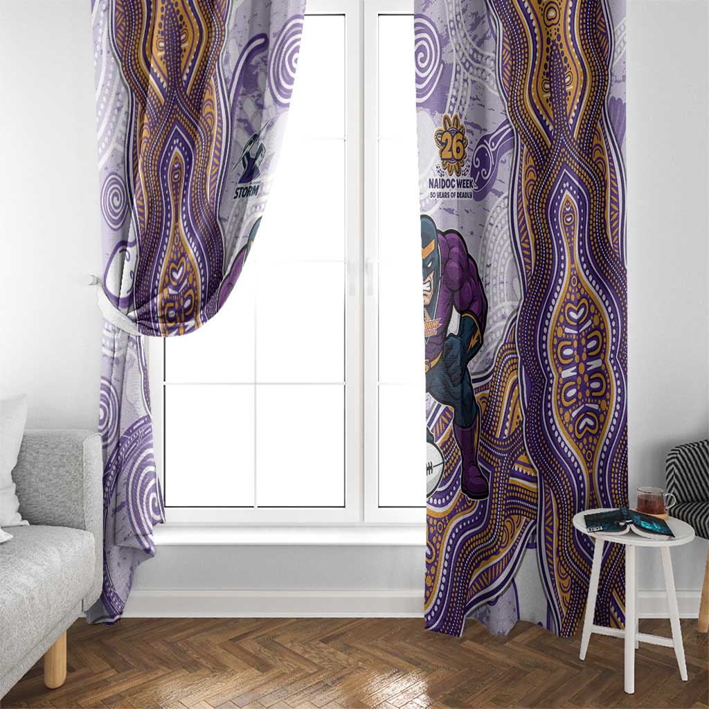 Melbourne Storm NAIDOC Week 2026 Window Curtain First Nations of Australia Aboriginal Mascot Rugby