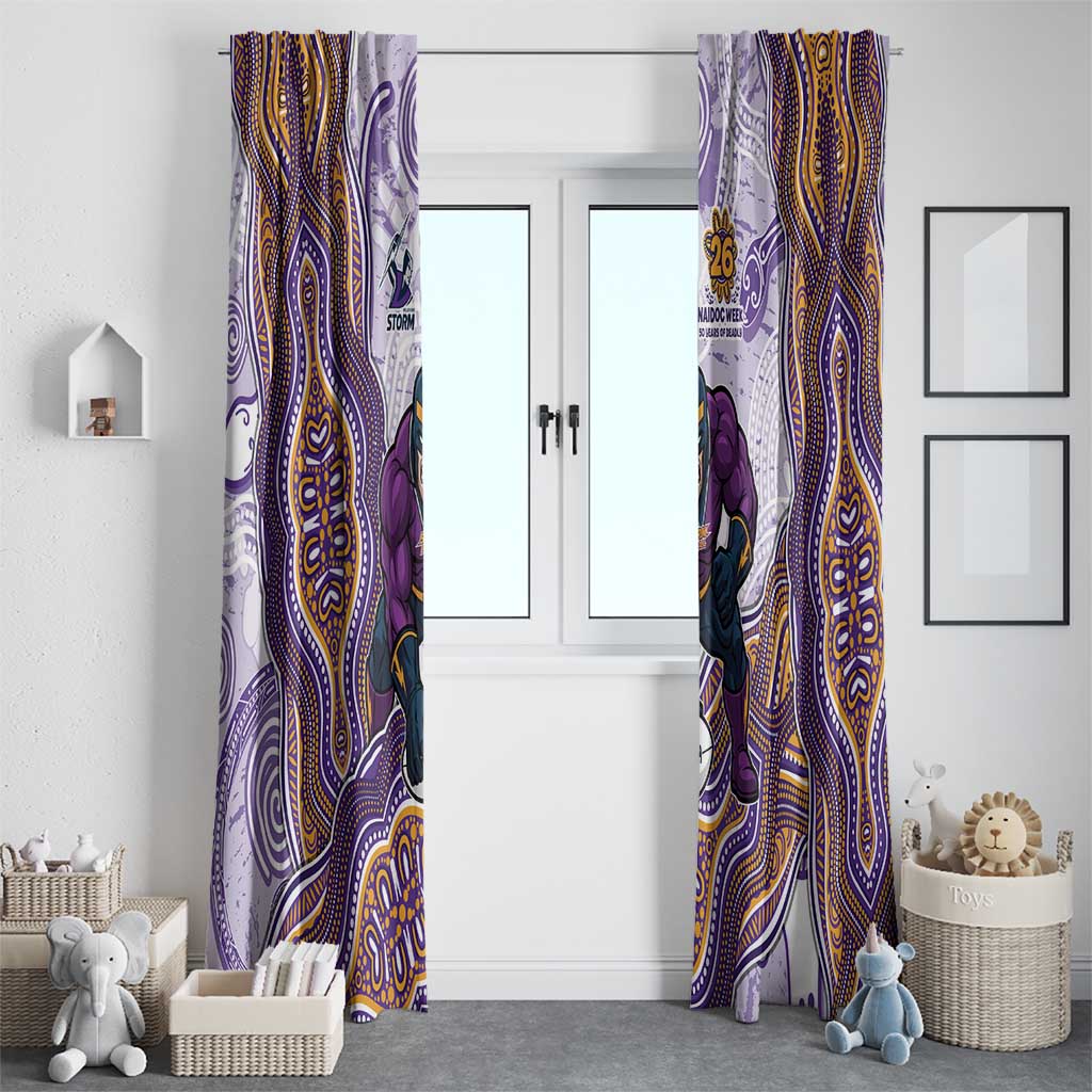 Melbourne Storm NAIDOC Week 2026 Window Curtain First Nations of Australia Aboriginal Mascot Rugby