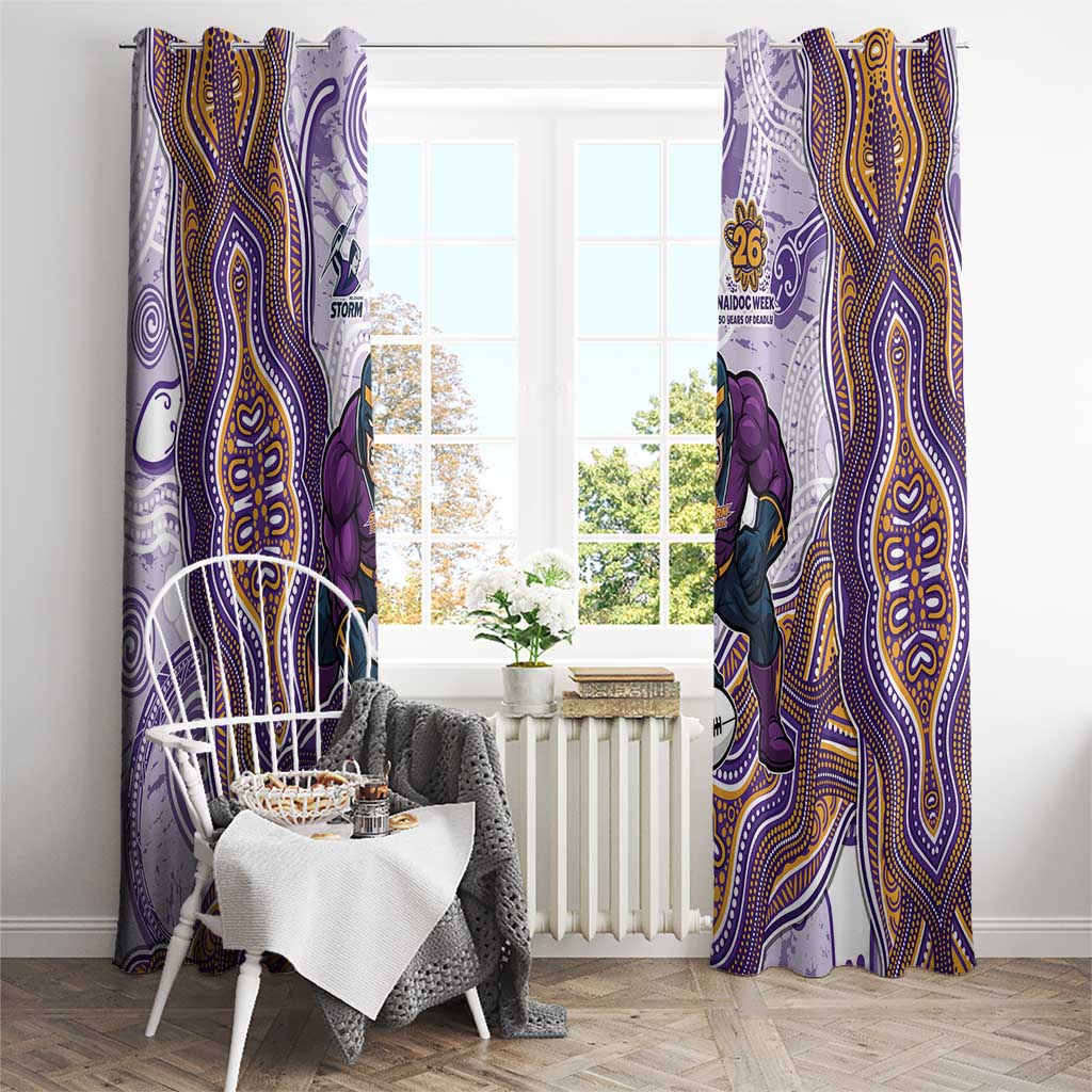 Melbourne Storm NAIDOC Week 2026 Window Curtain First Nations of Australia Aboriginal Mascot Rugby