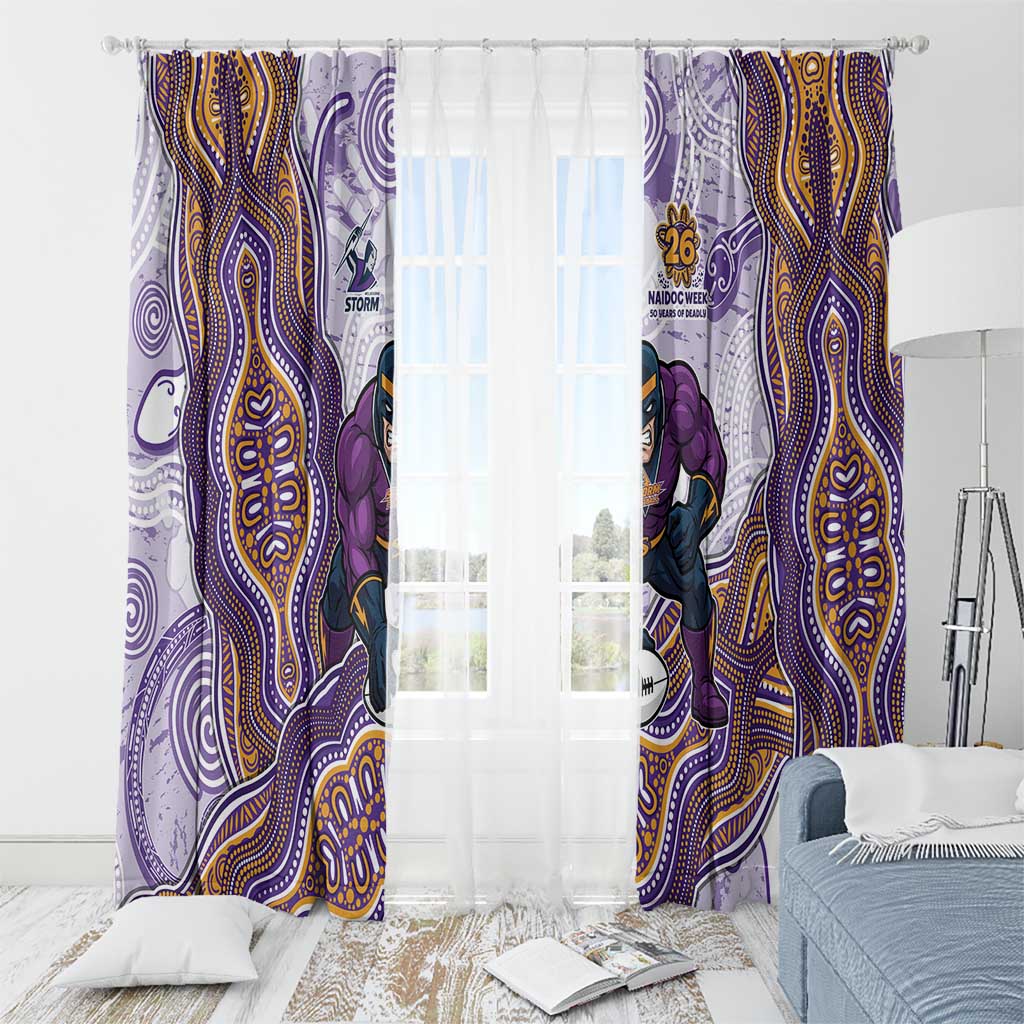 Melbourne Storm NAIDOC Week 2026 Window Curtain First Nations of Australia Aboriginal Mascot Rugby