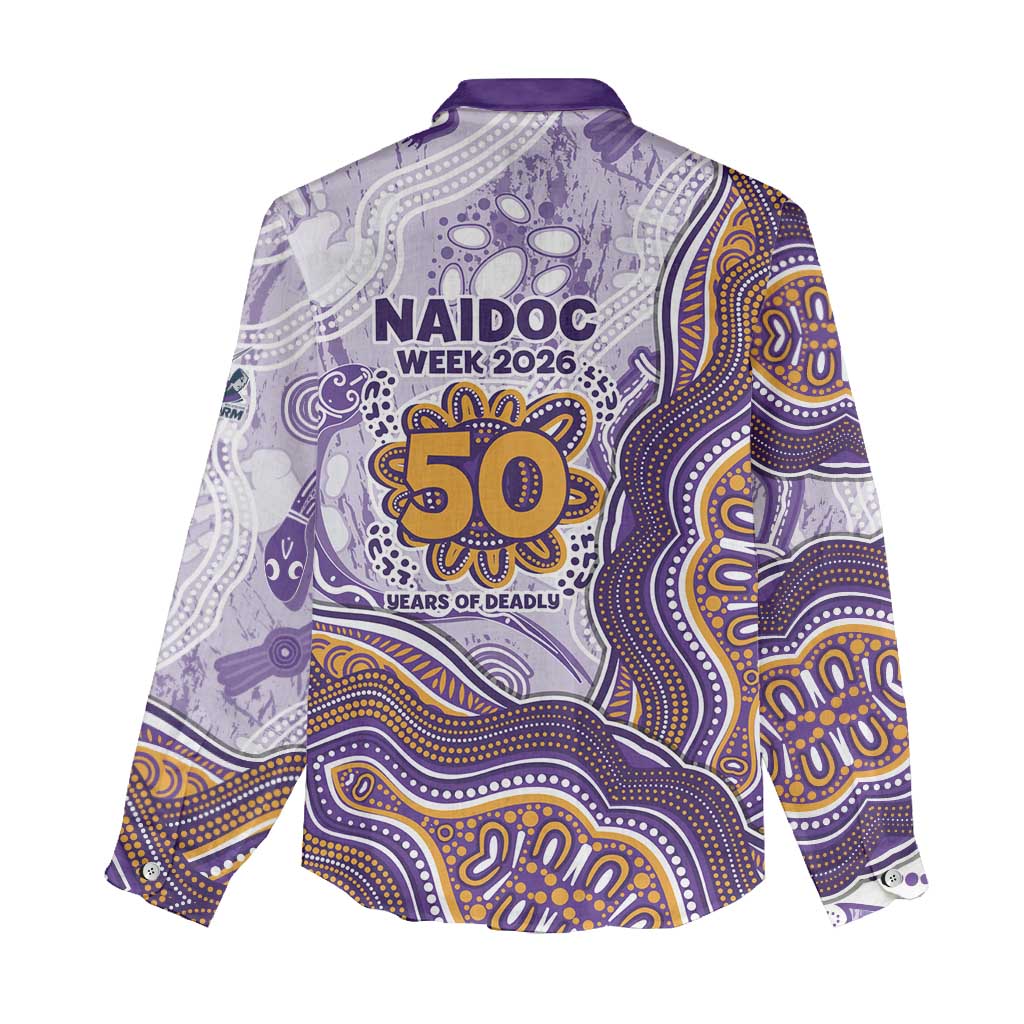Melbourne Storm NAIDOC Week 2026 Women Casual Shirt First Nations of Australia Aboriginal Mascot Rugby