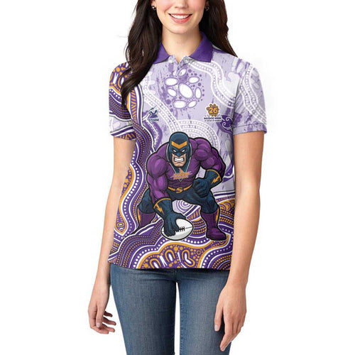 Melbourne Storm NAIDOC Week 2026 Women Polo Shirt First Nations of Australia Aboriginal Mascot Rugby