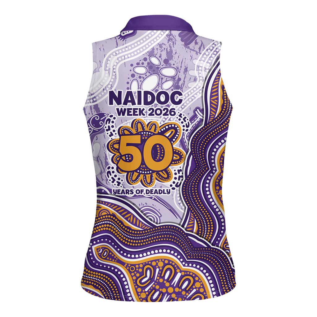 Melbourne Storm NAIDOC Week 2026 Women Sleeveless Polo Shirt First Nations of Australia Aboriginal Mascot Rugby