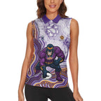 Melbourne Storm NAIDOC Week 2026 Women Sleeveless Polo Shirt First Nations of Australia Aboriginal Mascot Rugby