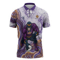 Melbourne Storm NAIDOC Week 2026 Zipper Polo Shirt First Nations of Australia Aboriginal Mascot Rugby