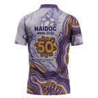 Melbourne Storm NAIDOC Week 2026 Zipper Polo Shirt First Nations of Australia Aboriginal Mascot Rugby