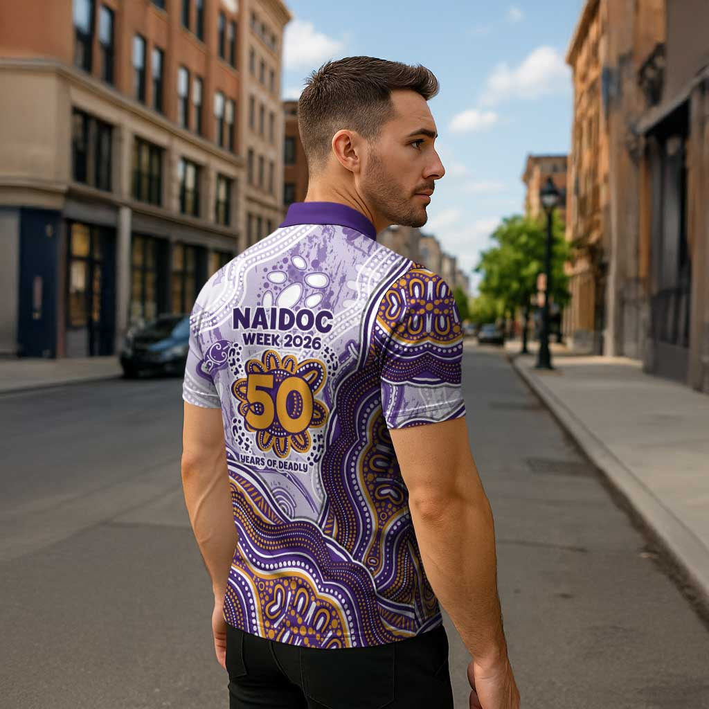 Melbourne Storm NAIDOC Week 2026 Zipper Polo Shirt First Nations of Australia Aboriginal Mascot Rugby