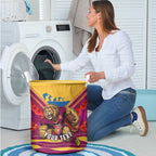 Personalised Brisbane Lions ANZAC Laundry Basket Military Remembrance Australian Football Mascot Camouflage