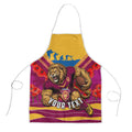 Personalised Brisbane Lions ANZAC Apron Military Remembrance Australian Football Mascot Camouflage