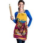 Personalised Brisbane Lions ANZAC Apron Military Remembrance Australian Football Mascot Camouflage