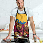 Personalised Brisbane Lions ANZAC Apron Military Remembrance Australian Football Mascot Camouflage