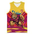 Personalised Brisbane Lions ANZAC Basketball Jersey Military Remembrance Australian Football Mascot Camouflage