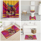 Personalised Brisbane Lions ANZAC Bathroom Set Military Remembrance Australian Football Mascot Camouflage