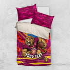 Personalised Brisbane Lions ANZAC Bedding Set Military Remembrance Australian Football Mascot Camouflage
