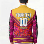 Personalised Brisbane Lions ANZAC Blazer Military Remembrance Australian Football Mascot Camouflage