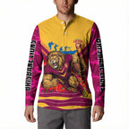 Personalised Brisbane Lions ANZAC Button Sweatshirt Military Remembrance Australian Football Mascot Camouflage