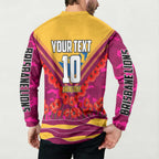 Personalised Brisbane Lions ANZAC Button Sweatshirt Military Remembrance Australian Football Mascot Camouflage