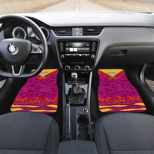 Personalised Brisbane Lions ANZAC Car Mats Military Remembrance Australian Football Mascot Camouflage