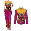 Personalised Brisbane Lions ANZAC Couples Matching Tank Maxi Dress and Long Sleeve Button Shirt Military Remembrance Australian Football Mascot Camouflage