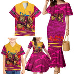 Personalised Brisbane Lions ANZAC Family Matching Mermaid Dress and Hawaiian Shirt Military Remembrance Australian Football Mascot Camouflage