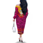 Personalised Brisbane Lions ANZAC Family Matching Off The Shoulder Long Sleeve Dress and Hawaiian Shirt Military Remembrance Australian Football Mascot Camouflage