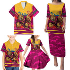 Personalised Brisbane Lions ANZAC Family Matching Puletasi and Hawaiian Shirt Military Remembrance Australian Football Mascot Camouflage