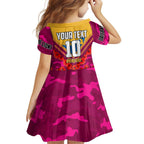Personalised Brisbane Lions ANZAC Family Matching Puletasi and Hawaiian Shirt Military Remembrance Australian Football Mascot Camouflage