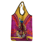 Personalised Brisbane Lions ANZAC Grocery Bag Military Remembrance Australian Football Mascot Camouflage