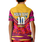 Personalised Brisbane Lions ANZAC Kid Polo Shirt Military Remembrance Australian Football Mascot Camouflage