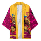 Personalised Brisbane Lions ANZAC Kimono Military Remembrance Australian Football Mascot Camouflage