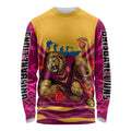 Personalised Brisbane Lions ANZAC Long Sleeve Shirt Military Remembrance Australian Football Mascot Camouflage