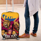Personalised Brisbane Lions ANZAC Luggage Cover Military Remembrance Australian Football Mascot Camouflage