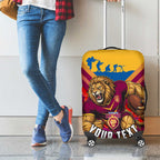 Personalised Brisbane Lions ANZAC Luggage Cover Military Remembrance Australian Football Mascot Camouflage