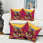 Personalised Brisbane Lions ANZAC Pillow Cover Military Remembrance Australian Football Mascot Camouflage