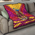 Personalised Brisbane Lions ANZAC Quilt Military Remembrance Australian Football Mascot Camouflage
