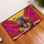 Personalised Brisbane Lions ANZAC Rubber Doormat Military Remembrance Australian Football Mascot Camouflage