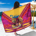 Personalised Brisbane Lions ANZAC Sarong Military Remembrance Australian Football Mascot Camouflage