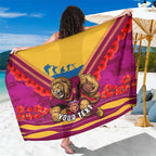 Personalised Brisbane Lions ANZAC Sarong Military Remembrance Australian Football Mascot Camouflage
