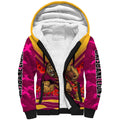 Personalised Brisbane Lions ANZAC Sherpa Hoodie Military Remembrance Australian Football Mascot Camouflage