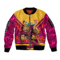 Personalised Brisbane Lions ANZAC Sleeve Zip Bomber Jacket Military Remembrance Australian Football Mascot Camouflage