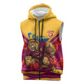 Personalised Brisbane Lions ANZAC Sleeveless Zip Hoodie Military Remembrance Australian Football Mascot Camouflage
