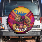 Personalised Brisbane Lions ANZAC Spare Tire Cover Military Remembrance Australian Football Mascot Camouflage