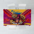 Personalised Brisbane Lions ANZAC Tablecloth Military Remembrance Australian Football Mascot Camouflage